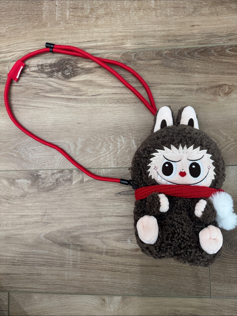 Like New: Labubu Crossbody Bag with Red Strap
